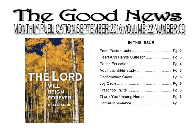 The Good News: September 2016