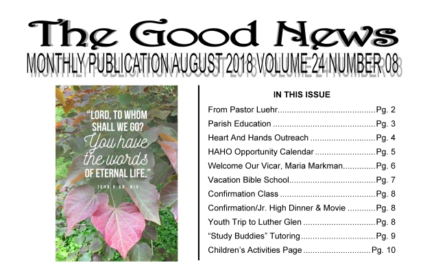 The Good News: August 2018