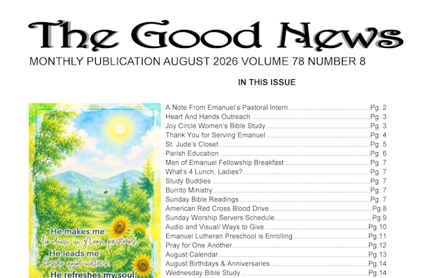 The Good News: August 2026