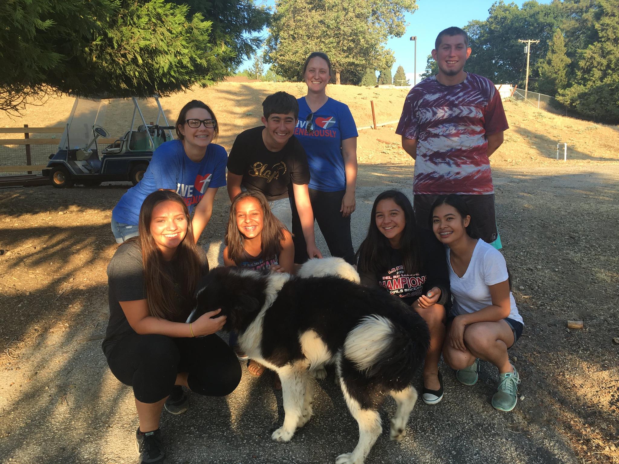 Youth at a community service event